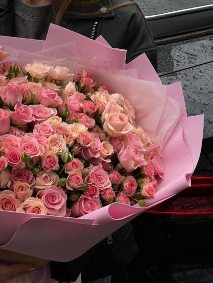 Микс из 35 кустовых роз😍