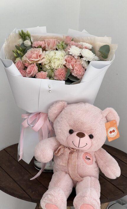 Комбо с розовым мишкой💗
