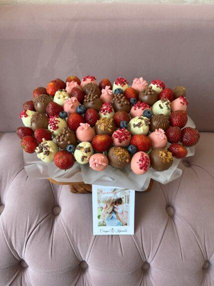 Лукошко с клубникой в шоколаде🍓