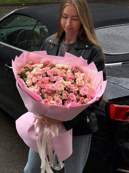 Микс из 35 кустовых роз😍
