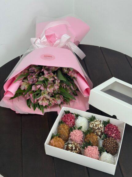 Комбо с букетом-мини💗